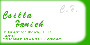csilla hanich business card